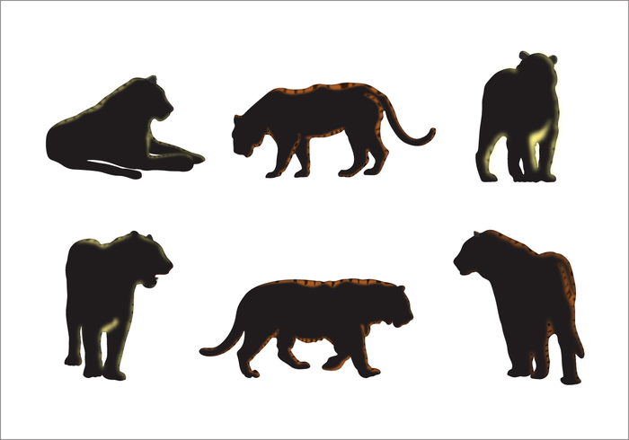 Tiger Silhouette Vectors - Download Free Vector Art, Stock ...