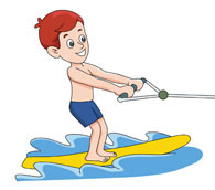 Water ski clipart