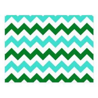 Turquoise Zigzag Postcards | Zazzle