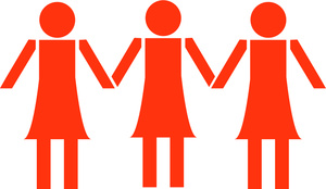 Women Clipart Image - Women working together to further the gender ...