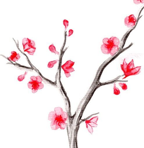 1000+ images about sakura | Watercolors, Trees and ...