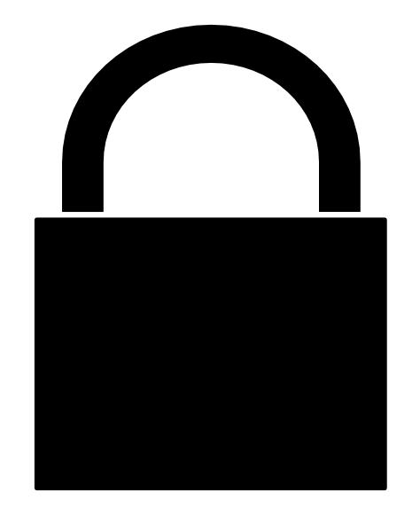 Padlock On White Clip Art - vector clip art online ...