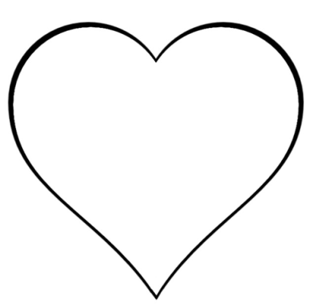 Heart outline clipart png