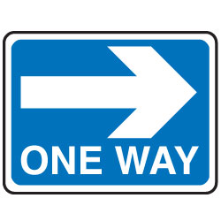 Traffic Signs - Information Traffic Signs - One Way Directional ...