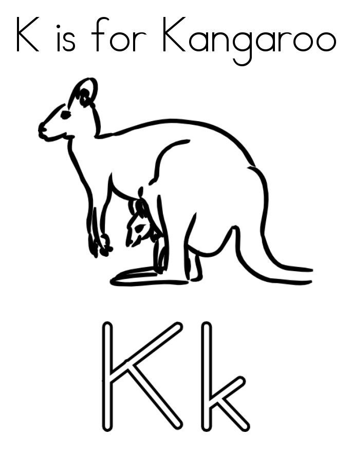 Free Printable Kangaroo Coloring Pages For Kids