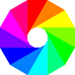 Color Wheel Dodecagon clip art - vector clip art online, royalty ...