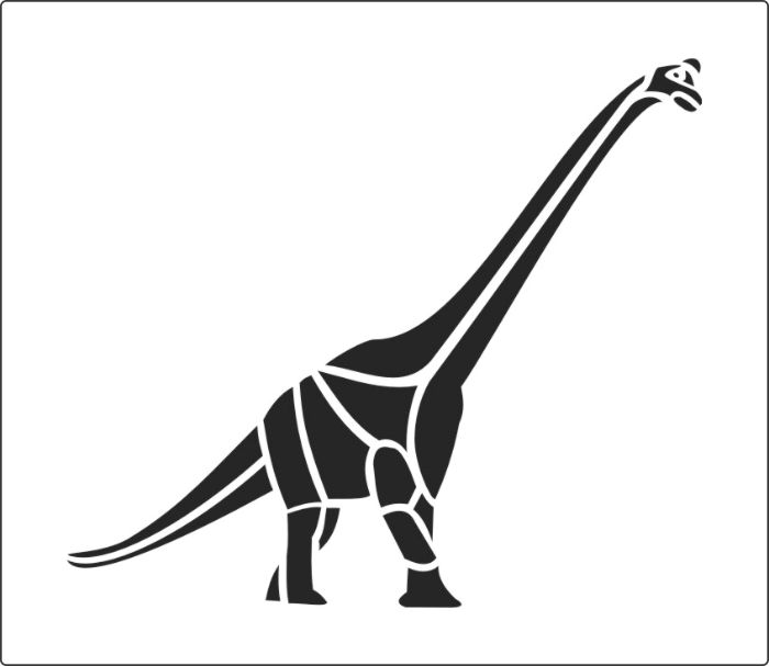 Brachiosaurus Stencil Dinosaur Brontosaurus