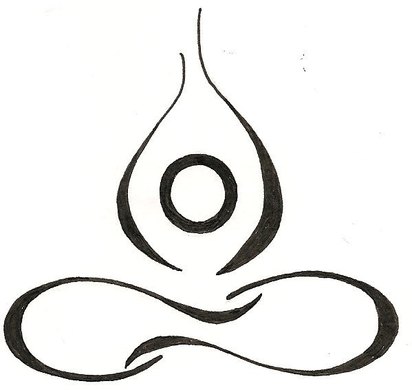 Yoga Lotus Infinity Custom Drawing Original Tattoo