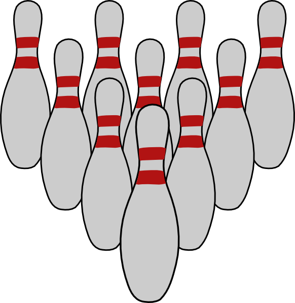 Bowling Tenpins clip art - vector clip art online, royalty free ...