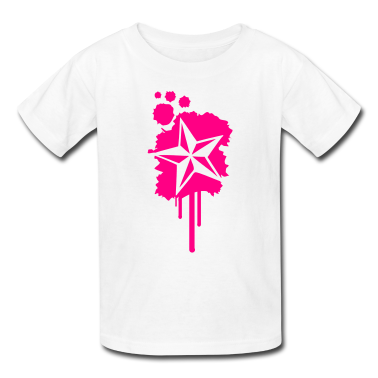 Nautical Star Graffiti Paint Splatter T-Shirt ID ...