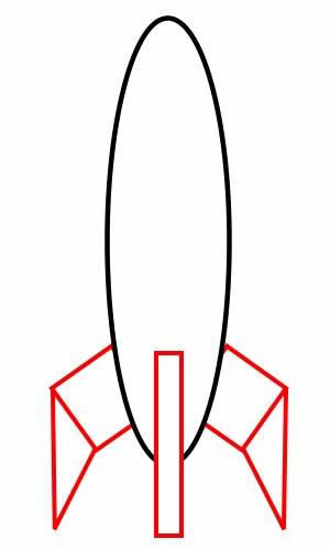 Drawing a cartoon rocket