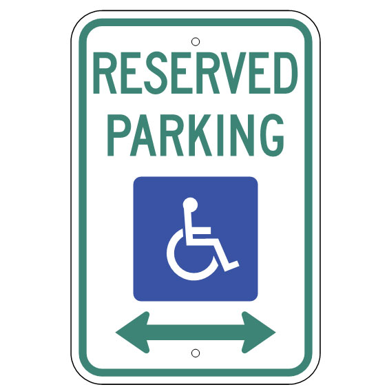 Reserved Parking for Disabled Sign – Arrow Signs Shipped