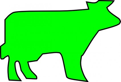 Farm Animal Outline clip art Free vector in Open office drawing ...