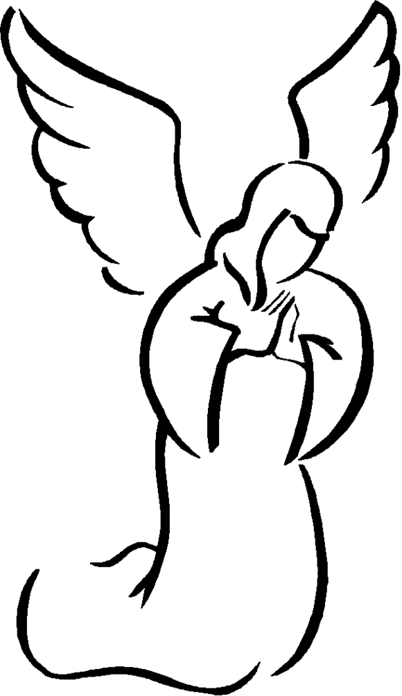 Line Drawing Angel Clipart - Free to use Clip Art Resource