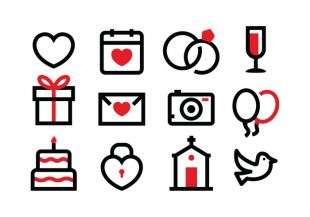 206924 free wedding icons set in vector icon graphics | tag | UI ...