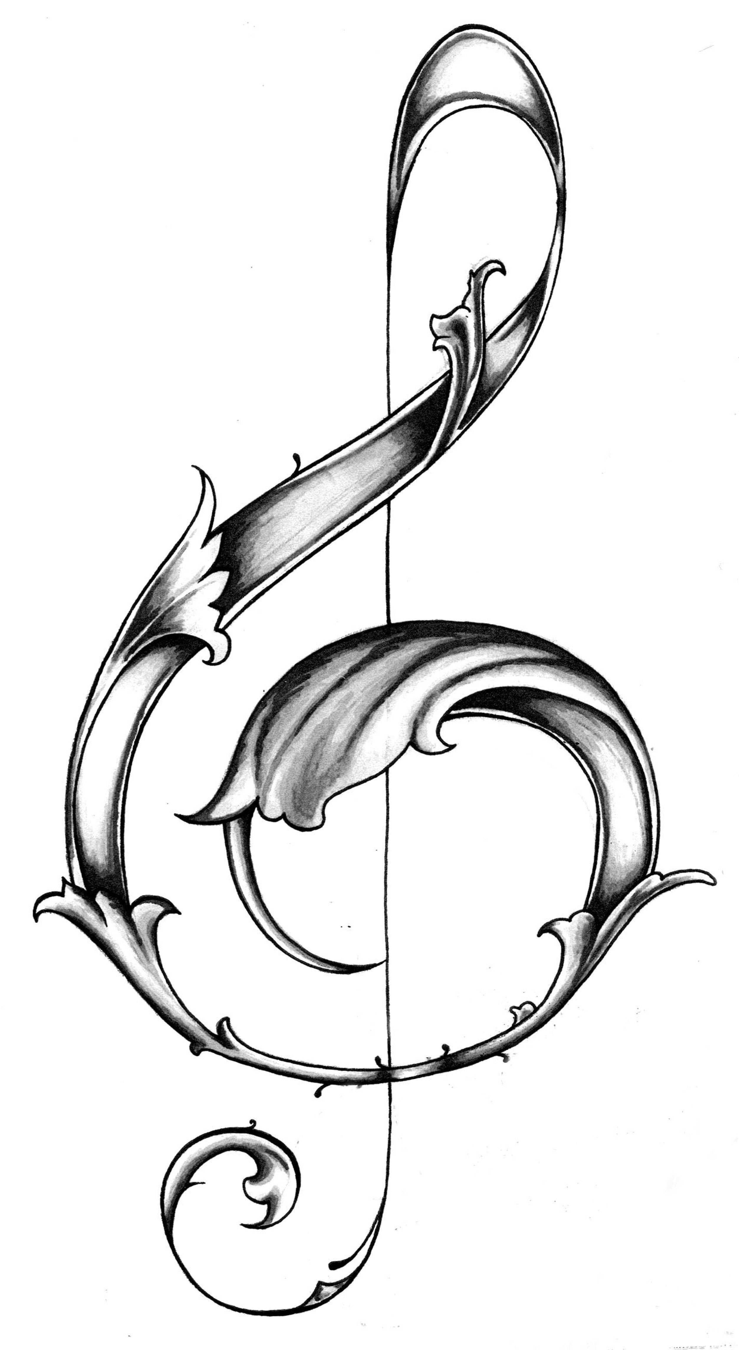 Treble Clef Draw ClipArt Best
