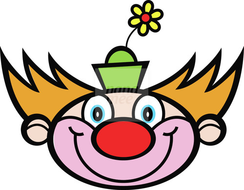 Image of Clown Face Clipart #7350, Clown Face - Clipartoons