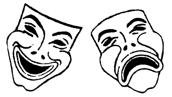 Drama Masks Drawings Clipart - Free to use Clip Art Resource