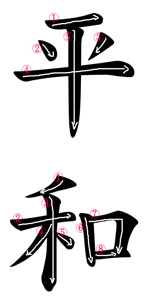 Image of Japanese Kanji for Peace | Japanese Word Characters and ...