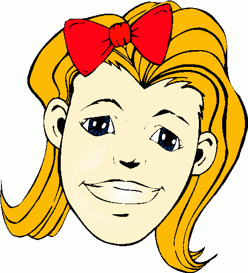 Clip art girl face