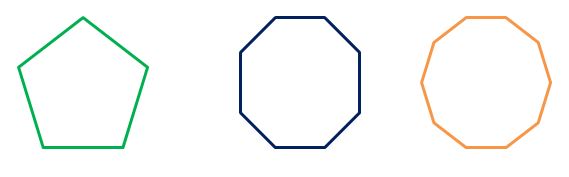 Regular polygon shapes