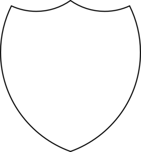 Shield outline clipart white outline