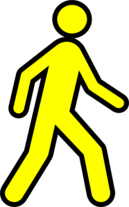 Walking person clipart