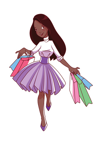 Cartoon Of A Shopping Bag Clip Art, Vector Images & Illustrations ...