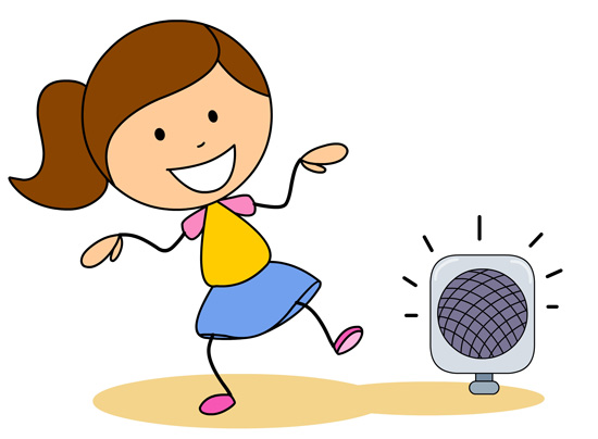 A girl dancing clipart