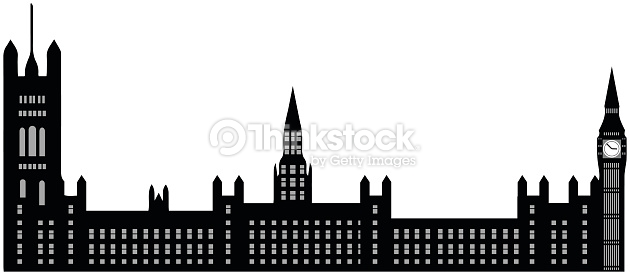 Image Of Cartoon Houses Of Parliament And Big Ben Silhouette ...