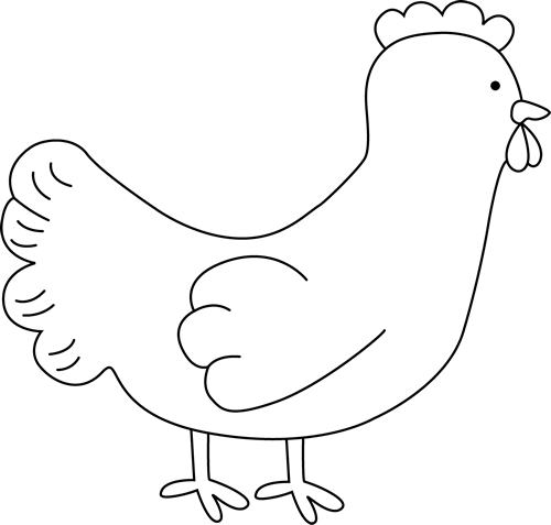 Chicken clipart outline