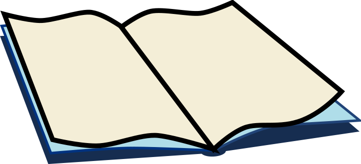 Free clipart of a open book with blank pages