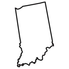 Indiana state outline clipart
