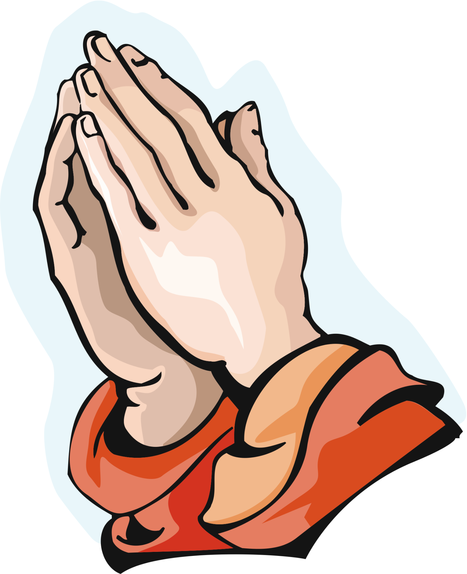 Image of Praying Hands Clipart #1934, Praying Hands With Rosary ...