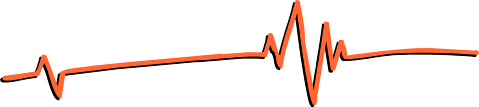 Ekg | Free Stock Photo | Illustration of an orange EKG graph | # 4491