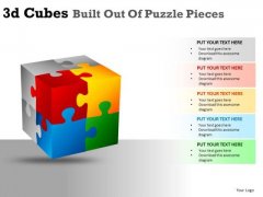 Editable 3d Cube Puzzle Pieces PowerPoint Slides And Ppt Diagram ...