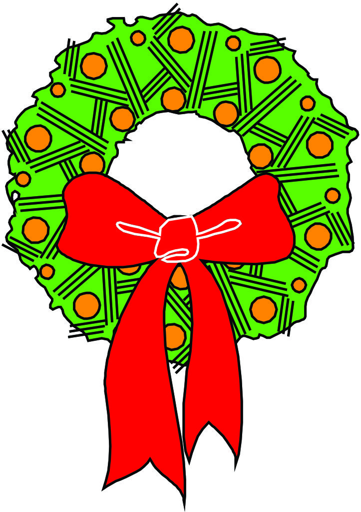 Cartoon Christmas Wreath - ClipArt Best