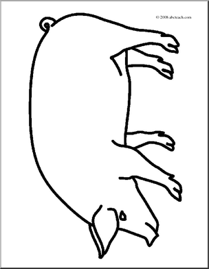 Pig Clip Art Black And White - Free Clipart Images