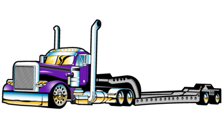 Semi truck big rig cartoon clipart image #39037