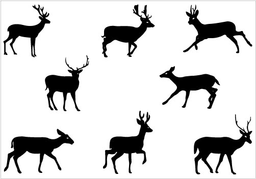 Deer silhouette vector pack | Silhouette Clip ArtSilhouette Clip Art