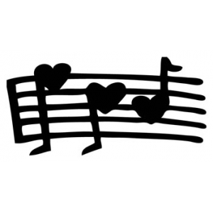 Music Heart Notes Decall, Hollywood Star Stickers, Musician Decals ...