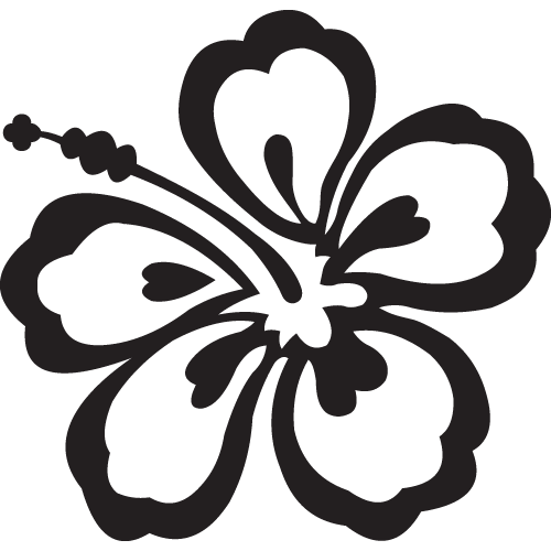 Hawaiian Flower Outline