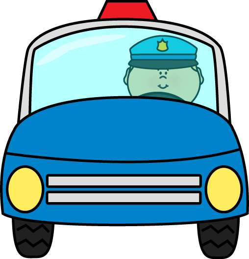 Red police car clipart