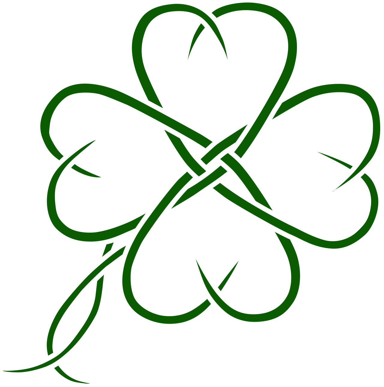 4 Leaf Clover Black And White Clipart
