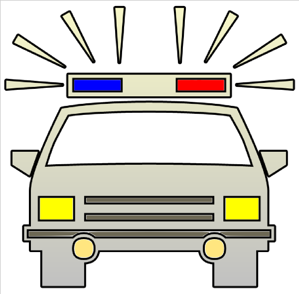 Clipart police car outline