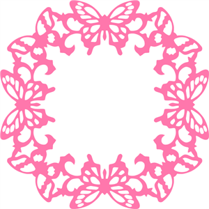 Pink Butterfly Border - Free Clipart Images