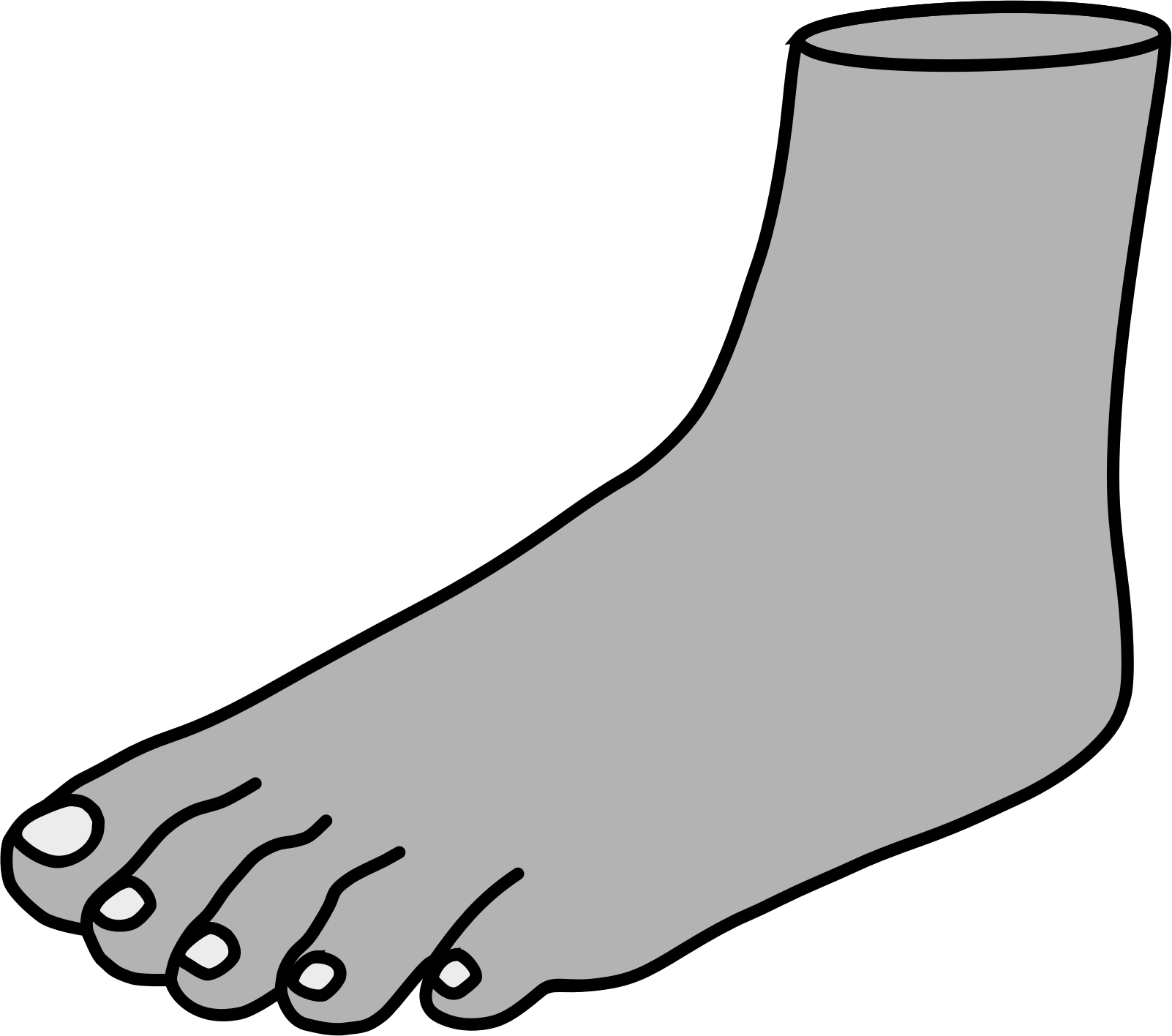 Foot clip art black and white free clipart images 4 - Clipartix