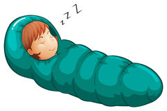 Girl In Sleeping Bag Clipart