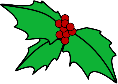 Holly and berries clip art