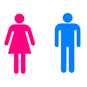 Large Man Woman Bathroom Sign Clip Art - vector clip ...